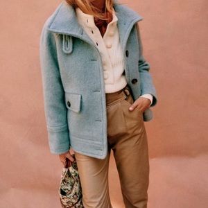NWT Sezane Leo Coat in French Blue